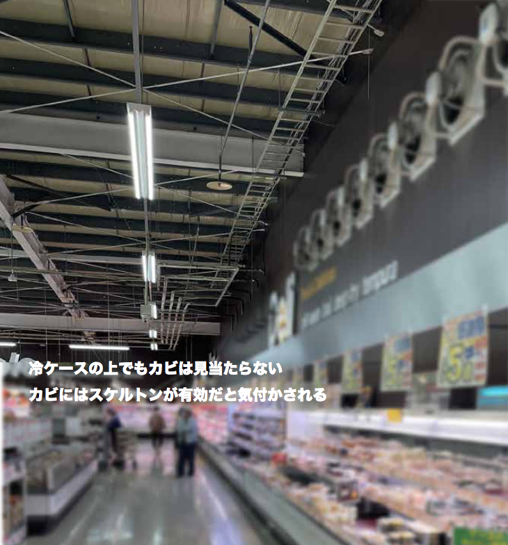 スーパーマーケットの店舗開発の方々に朗報です。エコビルドはカビ問題を根本的に解決のお手伝いが出来そうです！